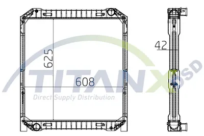 Radiator racire motor (cu rama) potrivit IVECO EUROCARGO I-III 8360.46.417 8360.46.417TCA 01.91-09.15