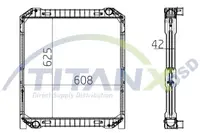 Radiator racire motor (cu rama) potrivit IVECO EUROCARGO I-III 8360.46.417 8360.46.417TCA 01.91-09.15