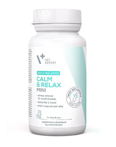 VET EXPERT Daily Balance Calm and Relax Mini suport antistres câini talie mică și pisici 30 capsule