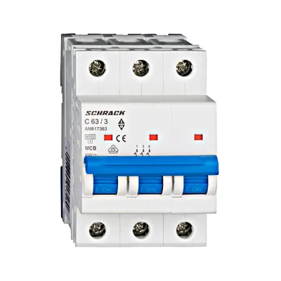 Intrerupator automat tripolar MCB, AMPARO 6kA, C 63A, 3P