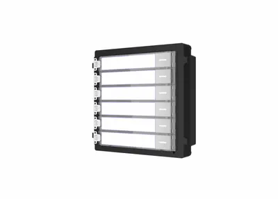 Modul de extensie videinterfon cu sase butoane de apelare Hikvision DS-KD-KK montaj aplicat sau ingropat (acesoriile de montaj n