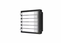 Modul de extensie videinterfon cu sase butoane de apelare Hikvision DS-KD-KK montaj aplicat sau ingropat (acesoriile de montaj n