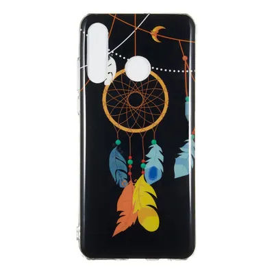 Husa silicon Compatibila cu Huawei P30 Lite Fosforescent model Feather Dreamcatcher, Silicon, TPU Multicolor Engros