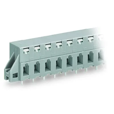 PCB terminal block; push-button; 2.5 mm²; Pin spacing 7.5 mm; 2-pole; CAGE CLAMP®; clamping collar; 2,50 mm²; gray