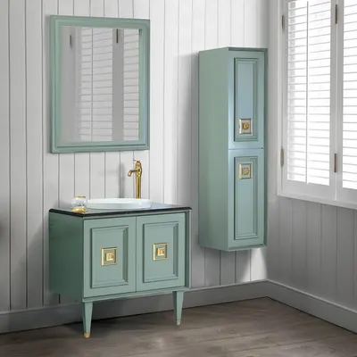 Set mobilier baie Arma 3 piese verde 80 cm