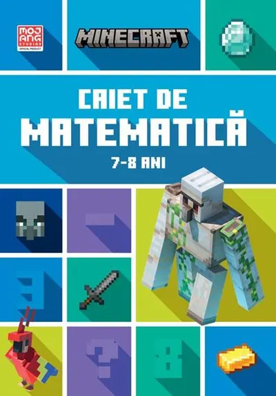 Minecraft - Caiet de matematică 7-8 ani - Paperback - Brad Thompson, Dan Lipscombe