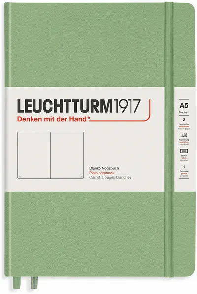 Agenda Leuchtturm1917 Rising Colors - A5, pagini albe, Sage