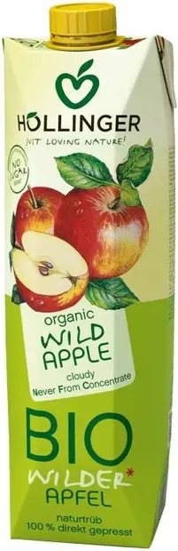 Suc organic de mere sălbatice, 1 l, Hollinger