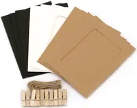 Set de rame din carton Em art - 15.6 x 11.6 cm, alb/negru/maro (10 buc.)