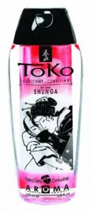 Lubrifiant pe bază de apă, Shunga, Aroma Blazing Cherry, roșu, 165ml
