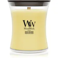 Woodwick Yuzu & Vetiver lumânare parfumată cu fitil din lemn 275 g