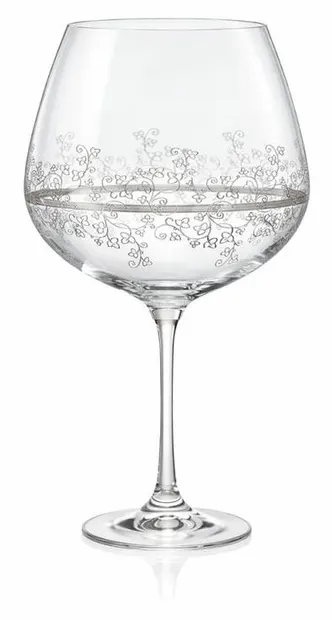 Pahare de vin roșu Bohemia Crystalex - Viola Platinum, 570 ml, 6 buc