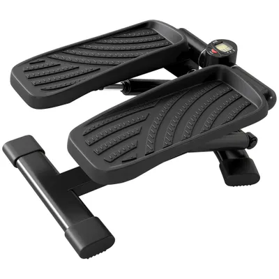 SPORTNOW Stepper Twister cu monitor LCD, pedale antiderapante, capacitate 100 kg