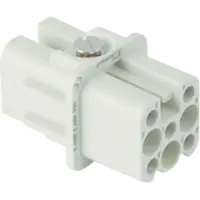 Insert pentru conector Mama - 21X21 - 8P + E 10A 50V / 0,8kV / 3 - CRIMP CONNECTION - GRI