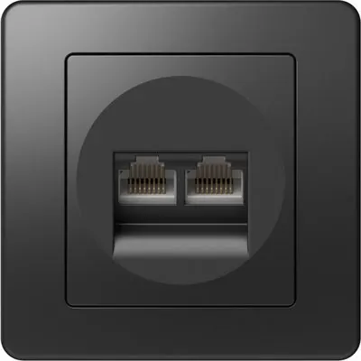 Ekonomik Priza tel dubla 2x RJ45 , TEM Modul TEM-KE39NB-B