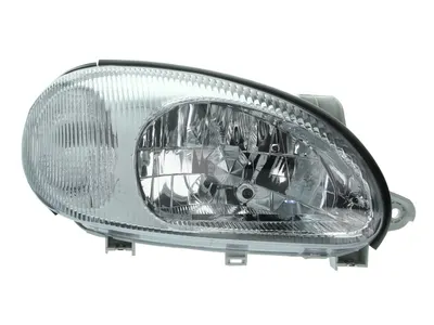 Far Dreapta (H4, manual, fara motoras, culoare insert: cromat, culoare semnalizator: transparent) potrivit DAEWOO LANOS; FSO LANOS