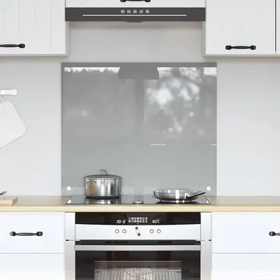 vidaXL Panou de bucătărie Gri deschis 70 x 60 cm sticlă securizată