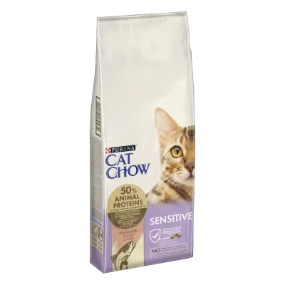 PURINA CAT CHOW Sensitive, Somon, 15 kg