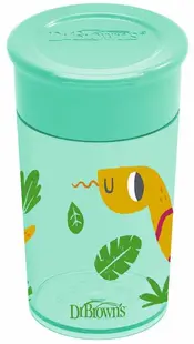 Cană de tranziție Dr. Brown's - Milestones, 300 ml, verde