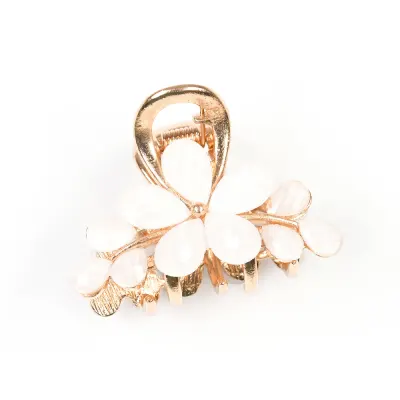 Cleste pentru par elegant cu design floral si finisaj auriu