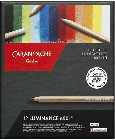 Set de creioane colorate Caran d'Ache Luminance 6901 - 12 culori