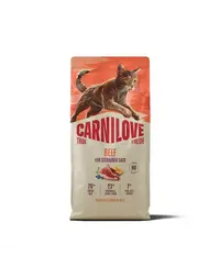 Hrană cu vită pentru pisici sterilizate CARNILOVE True Fresh Beef 6 kg