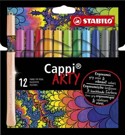 Pixuri marcatoare Stabilo Arty - Cappi, 12 culori