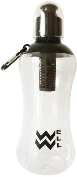 Sticla de apa cu filtru Well, negru