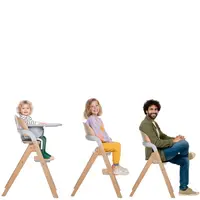 Scaun de masa multifunctional pliabil Jane Forest Mist, de la 6 luni la adult, din lemn fag, greutate maxima 100 kg