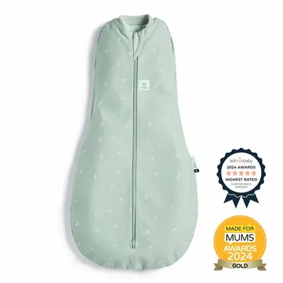 Sistem de infasat si sac de dormit, ErgoPouch, 2 in 1, 6-12 luni, 8-10 kg, TOG 0.2, Bumbac organic, Fermoar bidirectional, Transformabil, Lavabil la masina, Certificat non-toxic, Premiat in Australia, Verde