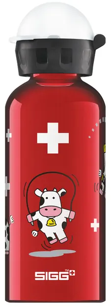 Sticla pentru copii Sigg KBT - Funny cows, rosie, 0,4 L