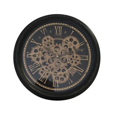 Ceas de perete negru auriu 34cm