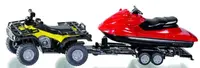ATV cu remorca si jet-ski - Rosu si galben