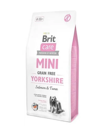 BRIT Care Grain Free Mini Yorkshire hrana uscata caini adulti talie mica, somon si ton 2 kg