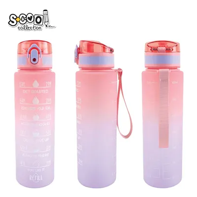 Sticla apa din plastic, 700ml, S-COOL light pink gradient