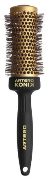 Perie de păr profesională Artero - Konik, 43 mm, negru/auriu