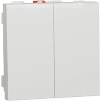 Intrerupator dublu 10A 2 module Schneider Noua Unica NU321118, alb