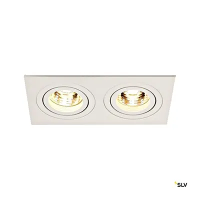 NEW TRIA II GU10, rectangular, alb mat, max. 2x 50W