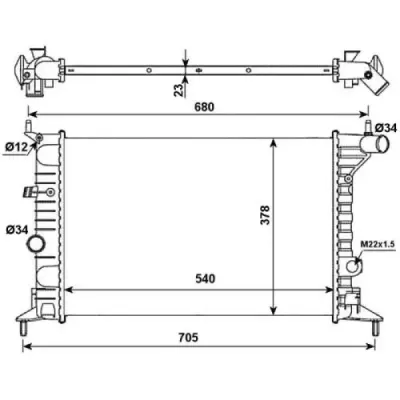 Radiator, racire motor NRF 509516