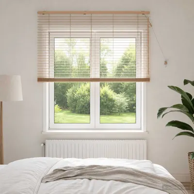 vidaXL Jaluzea venetiană Aspect Stejar 140 x 160 cm 35 mm