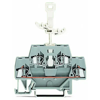 Double-deck terminal block; for DIN-rail 35 x 15 and 35 x 7.5; 2.5 mm²; CAGE CLAMP®; 2,50 mm²; gray/gray