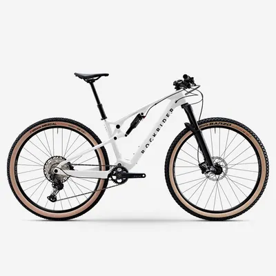 Bicicletă MTB cu suspensie integrală XC cadru carbon RACE 900 S Alb