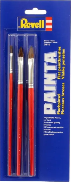 Set de pensule plate Revell - Painta Flat, 3 buc