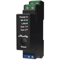 Releu Shelly Pro 2PM - 2 canale cu contor de energie, WiFi, LAN, sina DIN, Amazon Alexa, Google Assistant si Home Assistant 3800235268032