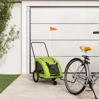 Gossi remorca de bicicleta animale companie, verde textil oxford/fier