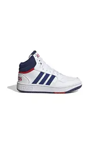 Pantofi sport mid-high din piele ecologica Hoops - Rosu/Alb/Bleumarin
