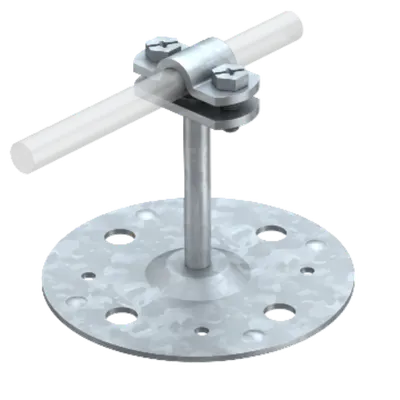 Roof conductor holder, suitable for bonding straight to flat roofs | Type 165 B 60