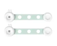 Set 2 sigurante multifunctionale KikkaBoo Bunny Mint,lungime reglabila,utilizare usi de dulap, sertare, frigidere, cabine dus, capace WC