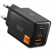 Incarcator Retea Spigen EE473EU Essential, 47W, 3A, 1 x USB-A - 2 x USB-C, Negru ACH09465