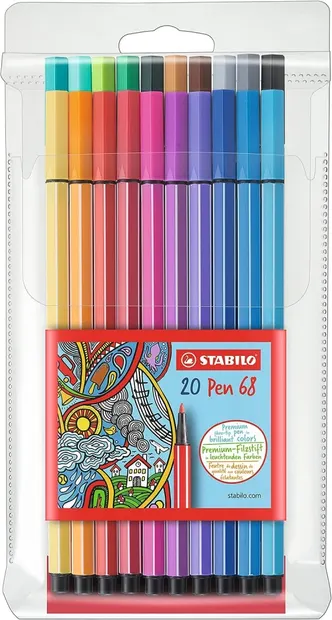 Set carioci Stabilo Pen 68 - 20 culori
